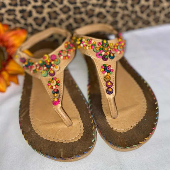 🌻5/$25🌻EMERY ROSE Beaded Decor Slingback Thong Sandals | Size 41 | SHEIN - Picture 6 of 6